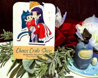 Apothecary Cat & Jin.shi |  Anime Inspired Magnetic Bookmark,  Laminated