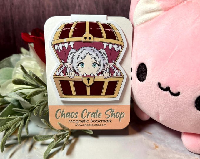 Featured listing image: Mimic Chest | Anime Inspired Magnetic Bookmark,  Laminated