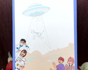 Dandaadaan Anime Memo Pad – Occult Otaku Crew, 3.5" x 4.75" Stationery