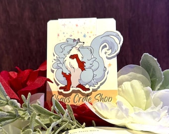 Campfire Wolf Spirit |  Anime Inspired Magnetic Bookmark,  Laminated