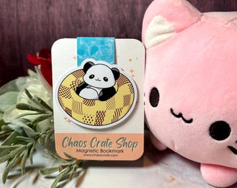 Panda Float | Anime Inspired Magnetic Bookmark,  Laminated