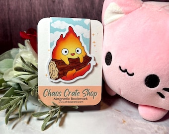 Fire Demon |  Anime Inspired Magnetic Bookmark,  Laminated