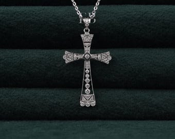 Collier Art Déco Vintage Années 40 - Design Moderniste Ethnique, Blanc Et Noir, Unisexe