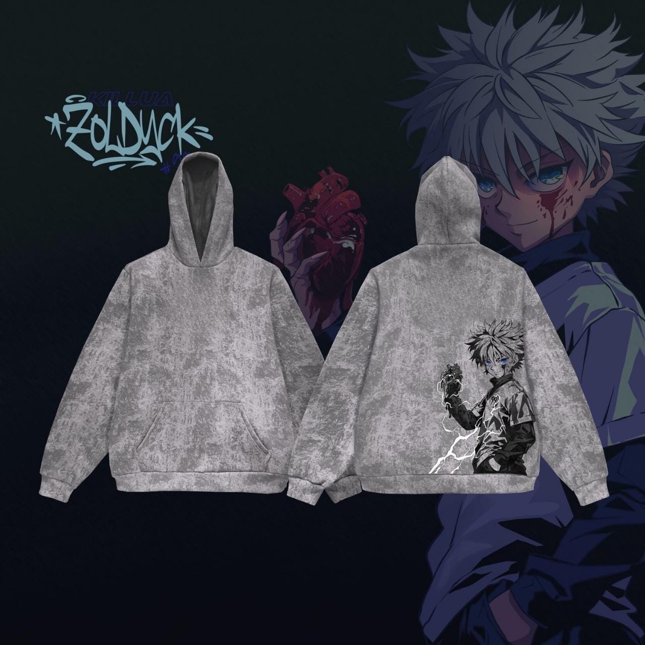 Killua Hoodie - Etsy