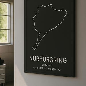 Routekaart Nürburgring - Premiumposter