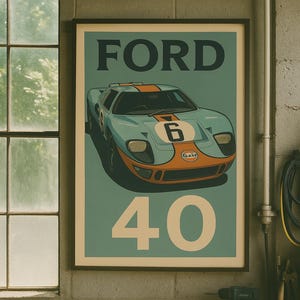 Ford GT40 - Premium Matte Poster
