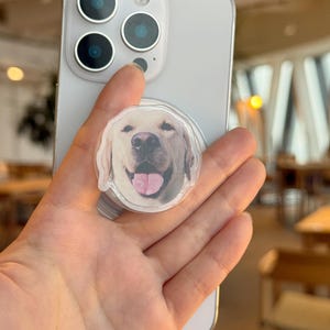 Personalized Pet Photo MagSafe Phone Grip, Custom Resin Phone Stand bild 5