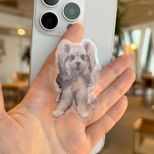 Personalized Pet Photo MagSafe Phone Grip, Custom Resin Phone Stand bild 4