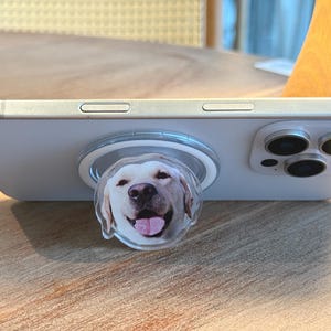 Personalized Pet Photo MagSafe Phone Grip, Custom Resin Phone Stand bild 6