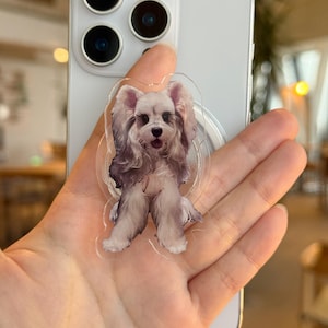 Personalized Pet Photo MagSafe Phone Grip, Custom Resin Phone Stand Body