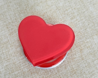 Adorable Cartoon Red&Pink Heart Phone Grip: Resin Phone Stand