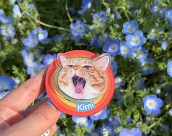 Personalized Spinning Pet Phone Grip: Custom Photo MagSafe Stand
