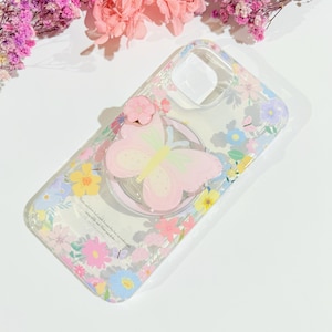 Spinning Flower Phone Grip: Magnetic Kindle/Phone Stand