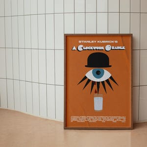 Poster di Arancia Meccanica / Stampa del film di Stanley Kubrick / Arte digitale grunge / Download del poster del film distopico