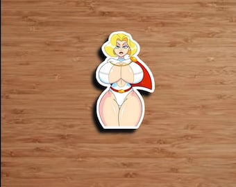 Pegatina de chica con curvas de alta calidad (no apta para el trabajo)