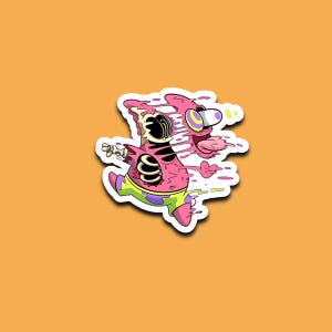 High Quality Trippy Patrick Star SpongeBob Sticker