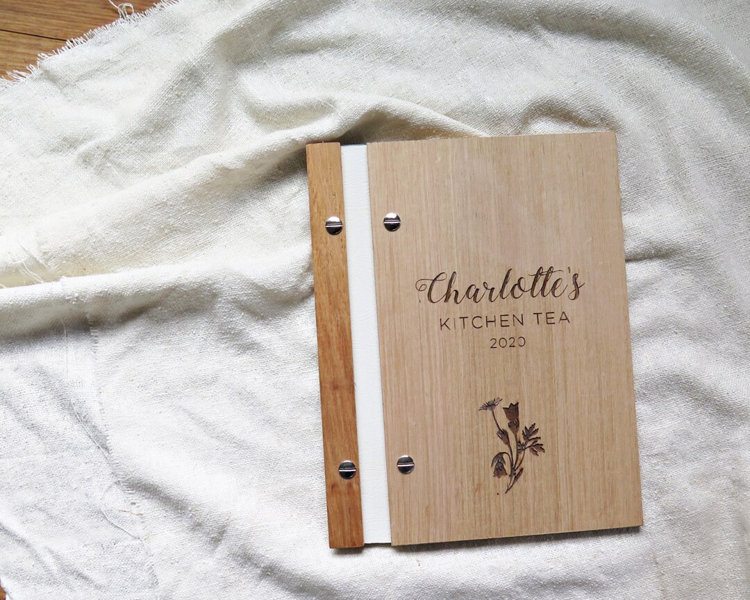 Kitchen Tea Recipe Book, Wedding Recipe Book, Personalised Shower Gift