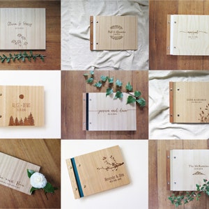 Australian Native Wedding Book, Bottlebrush Flower, Wedding Guest Book, Engagement Gift, Unique Wedding Guest Book image 2