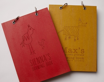 Childrens Drawing Book. Birthday Gift. Christmas Gift. Personalised