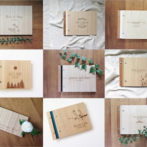 Eucalyptus Wedding Guest Book, Australian Wedding, Unique Wedding Guest Book, Wood Wedding Book image 2