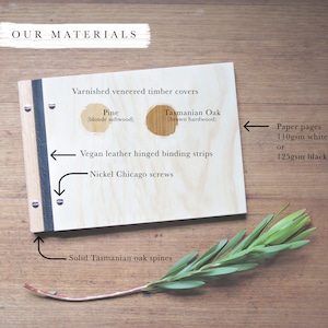 Eucalyptus Wedding Guest Book, Australian Wedding, Unique Wedding Guest Book, Wood Wedding Book image 6