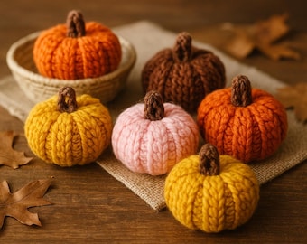 Handmade Crochet Pumpkin, Mini Autumn Pumpkin, Handmade Halloween Decor, Cozy Fall Accent, Seasonal Home Decoration, Autumn Pumpkin Decor