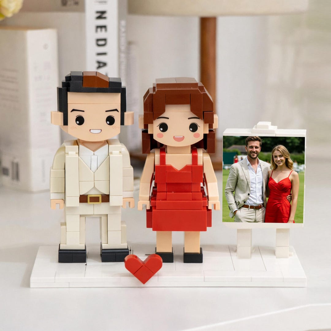 Personalized Valentine’s Day Building Block, Custom 2 Personbrick Me ...