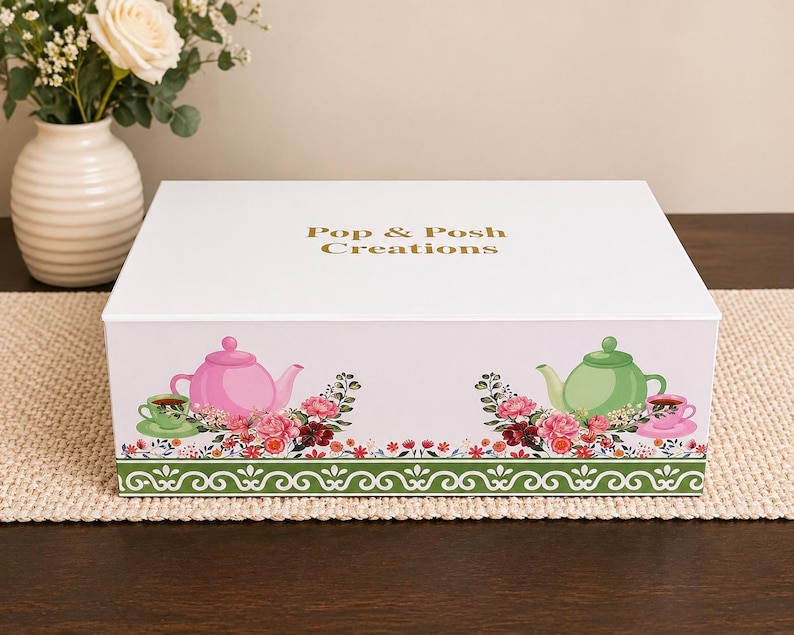 Event Tea Box Vintage Floral Tea Party Set – Elegant Birthday Party Box - Etsy