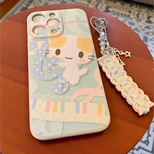 Cute Cartoon Cat Phone Case, Kitten iPhone Case, Cat Cover For iPhone 13 16 15 14 12 11 Pro Max XR XS X 7 Plus