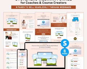 Systeme.io Webinar Funnel Template for Coaches | Systeme.io Funnel | Live Webinar Sales Funnel | Evergreen Webinar Template