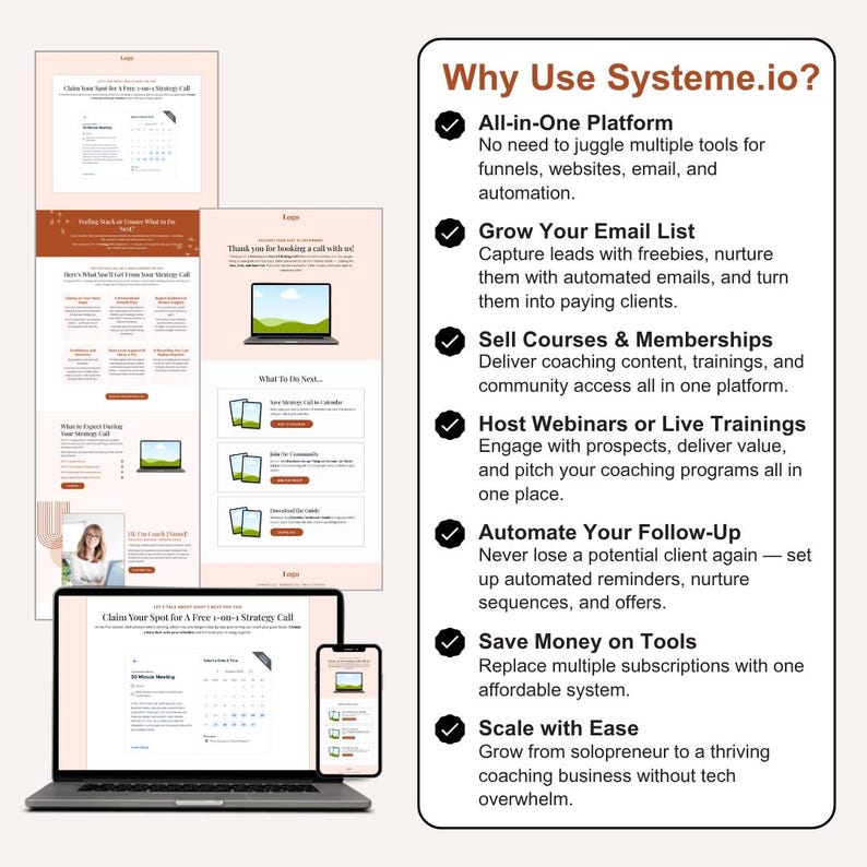 Systeme.io Application Funnel Template for Coaches | Systeme.io Funnel ...