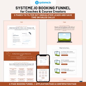 Modelo de Funil de Aplicação Systeme.io para Coaches | Funil Systeme.io | Funil de Reservas de Clientes | Funil de Aplicação de Tickets Altos