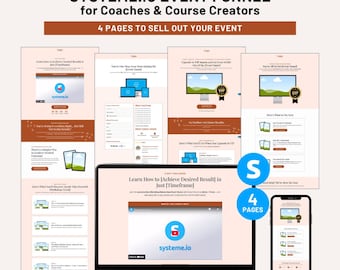 Event Funnel Template for Coaches | Systeme.io Funnel | High-Converting Event Registration Funnel | Paid Event Sales Funnel