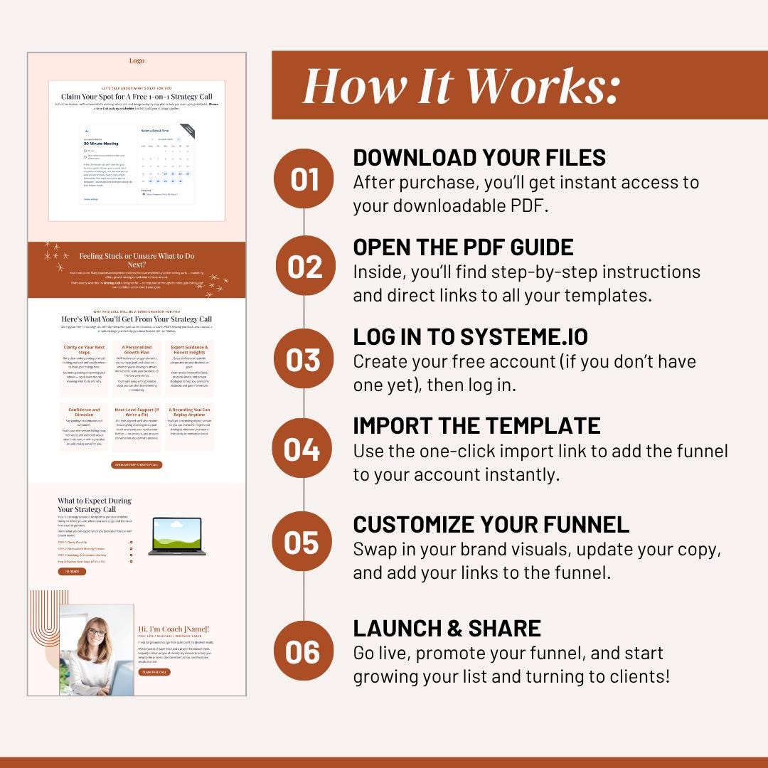 Systeme.io Application Funnel Template for Coaches | Systeme.io Funnel ...