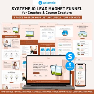 Modello di funnel lead magnet di Systeme.io per coach e consulenti