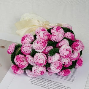Handmade Crochet Rose Blanket Bouquet, Flower Bundle Crochet, Sofa Blanket Throw, Mother&#39;s Day Gift For Grandma, Birthday/Wedding Gift