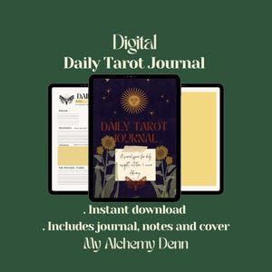 Digital Daily Tarot Journal | Grimoire Template | Tablet Friendly PDF | Spiritual Self Reflection, for Tarot Readers | Tarot Planner