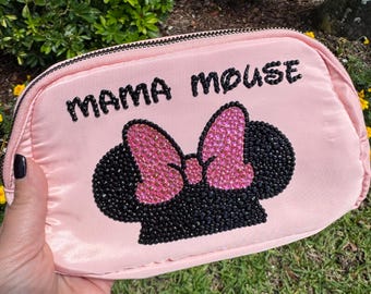 Mama Mouse Personalized Rhinestone Fanny Pack