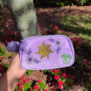 Rapunzel Tangled Sparkle Bag – Purple Disney Princess Accessory, Magical Park Purse