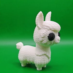 3d printed knit look llama