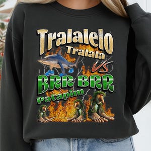 Tralalero Tralala VS Brr Brr Patapim Meme PNG | Viral Italian Brainrot Digital Art | Funny Clipart for Shirts, Mugs, Stickers & Sublimation