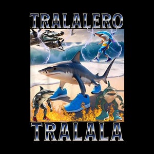 Tralalero Tralala Meme PNG | Viral Italian Brainrot Digital Art | Funny Clipart for Shirts, Mugs, Stickers & Sublimation