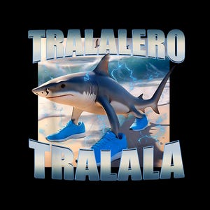 Tralalero Tralala Meme PNG | Viral Italian Brainrot Digital Art | Funny Clipart for Shirts, Mugs, Stickers & Sublimation