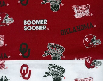 OU Boomer Sooners Pillowcase B, Oklahoma University handmade sports,  20 x 30