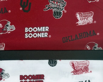 OU Boomer Sooners Pillowcase A, Oklahoma University handmade sports,  20 x 30