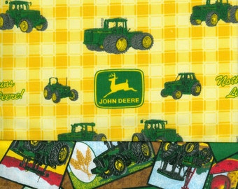 John Deere tractor Pillowcase B, handmade farm boy toddler men,  20 x 30