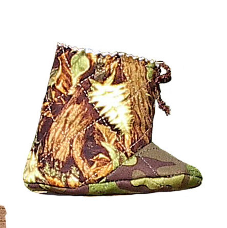 Camo Baby Boots, Handmade Quilted Boy Girl Camouflage Infant Shoes Etsy
