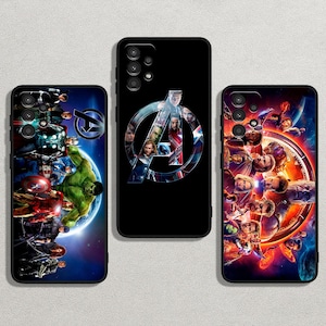 Avengers Superhero Art Slim Flexible Soft Cover Case For iPhone 16/14/13 Pro Max & For Samsung Galaxy S25/S22+/S21 Note FE Ultra Plus