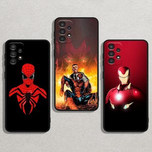 Avengers Superhero Art Slim Flexible Soft Cover Case For iPhone 16/14/13 Pro Max & For Samsung Galaxy S25/S22+/S21 Note FE Ultra Plus