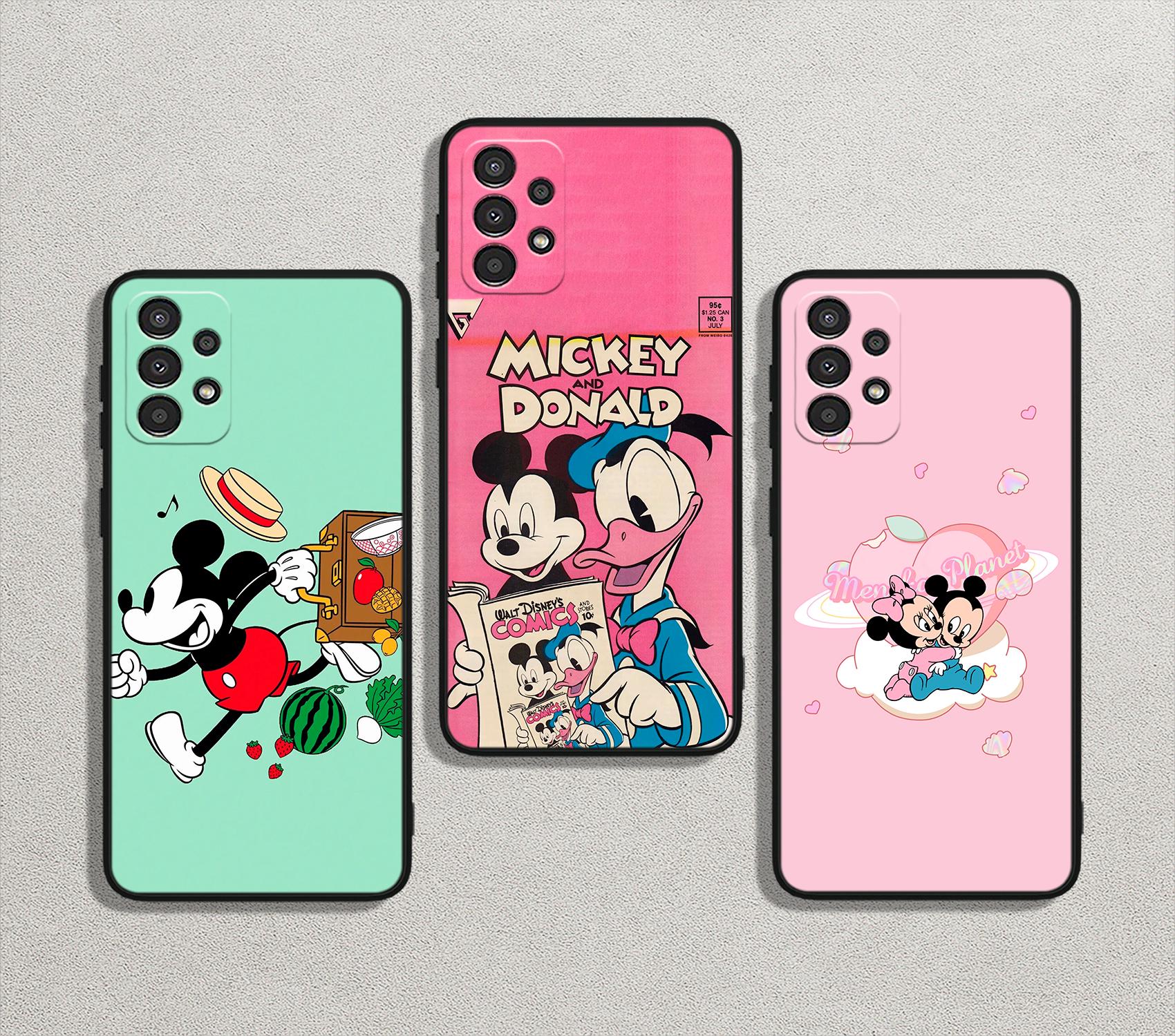 キュートなミッキーミニーアートスリムフレキシブルソフトカバーケース